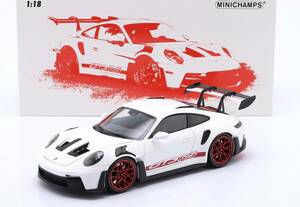 1:18 Minichamps ポルシェ 911 (992) GT3 RS ホワイト 2022 Porsche 開閉