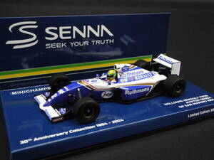 1:43 Minichamps ウィリアムズ FW16 ラストレース A.セナ #2 ロスマンズ仕様 サンマリノGP イモラ Senna 没後30年コレクション 