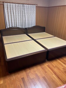  Saga departure tatami Japanese style bed wooden approximately .. position. size approximately 1970×1116mm whole approximately 1260×2080mm semi-double high class bed assembly type 