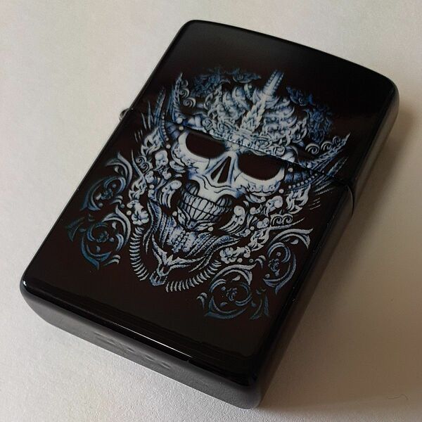 zippo SKULL design 2006年製 全面塗装 ジッポーオイルライター スカル ヘビーメタル 頭蓋骨 ドクロ ジッポ