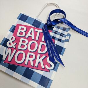 Bath&BodyWorks 紙袋 リボン ミニカード 3点セット ラッピング ショッパー ショップ袋