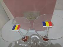 58099★未使用 KAMAY　カメイガラス　ペア　ワイングラス　高さ約16㎝　ルーマニア製_画像5
