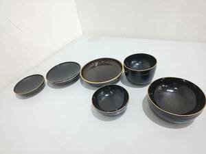 58365* period thing Zaimei equipped lacquer ware 6 point used summarize 