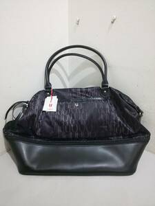 58371*ungaro You bai Ungaro 2WAY Boston shoulder bag black tag attaching 