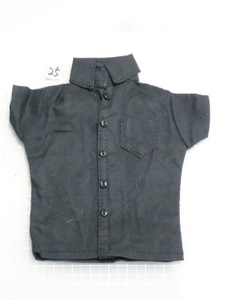 1/6 scale long-term keeping goods No,25 black short sleeves shirt 