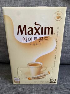 韓国 maxim マキシムホワイトゴールドコーヒーミックス100本入1箱 未開封　値下げ不可