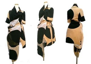  высококлассный Vintage Vivienne Westwood GOLD LABEL супер деформация точка рисунок dore-p One-piece платье Vivienne Westwood 