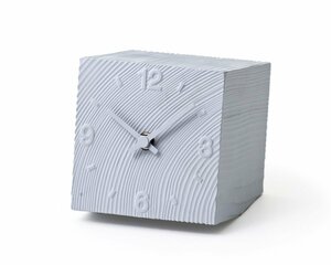 Lemnos レムノス 日本製 アルミニウム 置き時計 置時計 cube グレー おしゃれ
