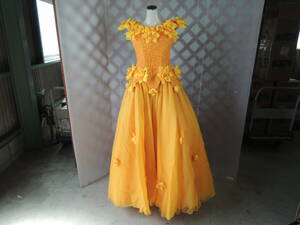  secondhand goods color dress yellow size 7T mountain blow color floral print wedding dress wedding presentation wedding Studio front ../ control 7531B10