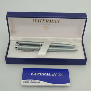 △美品 WATERMAN ウォーターマン シャープペン ボールペン セット シルバーブルー 筆記用具 箱あり 筆記未確認/管理7717A12-01260001の画像1