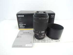 ^ exterior beautiful goods Nikon Nikon single burnt point lens NIKKOR Z MC 105mm f/2.8 VR S accessory * manual * box equipped AF single-lens camera for lens / control 9445A11-01260001