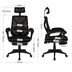 【送料無料】オフィスチェア 人間工学椅子 腰サポート ヘッドレスト リクライニング フットレスト パソコンチェア デスクチェア メッシュの画像8