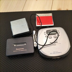 Panasonic sharp portable MD player CD player cassette player. set sale. operation not yet verification litter junk 