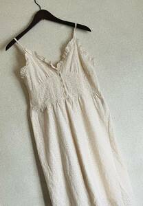 *W closet! ivory # cotton race Cami One-piece *F size 