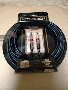 中古品 エレキギター用シールド MONSTER CABLE CLASSIC INSTRUMENT CABLE（2）21 FT（6.40m）モンスター ケーブル クラシック（2）未使用