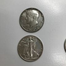 コレクションコイン アメリカ リバティ 銀貨 ケネディ ウォーキングリバティー 6枚セット 中古現状品_画像2