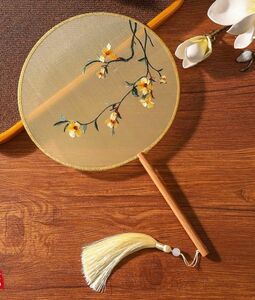 【新品】中国扇子　刺繍扇 両面刺繍