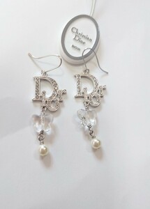 Христианский Dior Christian Dior Butterfly Fake Pearl Line камень пирсинг серебряная красавица