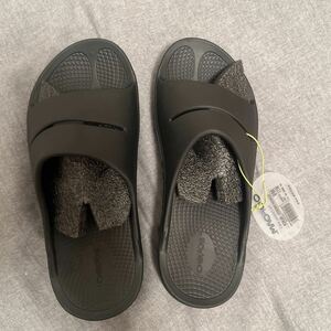 u-fos recovery - sandals OOFOS OOAHH UNISEX black M9 W11 EU42