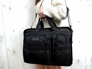  превосходный товар TUMI Tumi портфель сумка на плечо сумка нейлон × кожа чёрный A4 место хранения возможно 2WAY мужской 71257Y