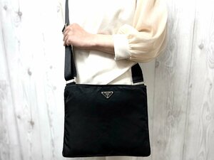 美品 PRADA プラダ テスート ショルダーバッグ バッグ ナイロン 黒 メンズ 70193