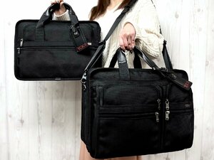 極美品 TUMI トゥミ ビジネスバッグ ショルダーバッグ バッグインバッグ バッグ ナイロン×レザー 黒 A4収納可 メンズ 2WAY 71194Y