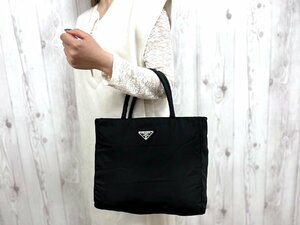 極美品 PRADA プラダ テスート ハンドバッグ トートバッグ バッグ ナイロン 黒 A4収納可 71266Y