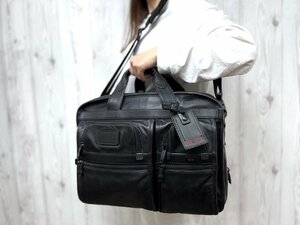 極美品 TUMI トゥミ オールレザー ビジネスバッグ ショルダーバッグ バッグ 黒 A4収納可 2WAY メンズ 71566