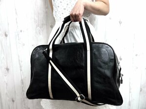  превосходный товар BALLY Bally сумка "Boston bag" сумка на плечо сумка кожа чёрный A4 место хранения возможно 2WAY мужской 71759Y
