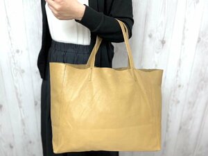 美品 CELINE セリーヌ ホリゾンタルカバ トートバッグ ショルダーバッグ バッグ レザー オーカー 黄土色 A4収納可 71738Y