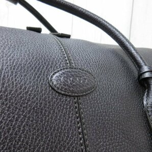 極美品 TOD'S トッズ ボストンバッグ ショルダーバッグ バッグ レザー 紺系 A4収納可 71236Yの画像9