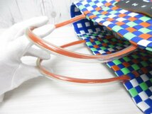 極美品 MARNI マルニ かごバッグ ハンドバッグ トートバッグ バッグ PVC×レザー マルチカラー 71425_画像8