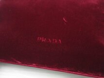 極美品 PRADA プラダ ショルダーバッグ バッグ ベルベット ボルドー 71521_画像7