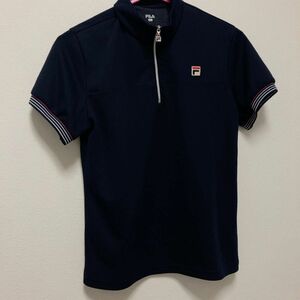 FILA T5221064 ポロシャツ　スポーツ　 半袖 ネイビー ハーフジップ　Lサイズ　トレーニング