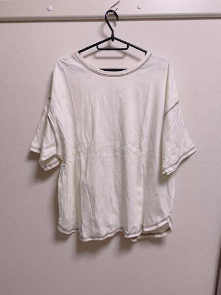 しまむら プチあや プチプラのあや 配色プルオーバー Tシャツ カットソー Tシャツ カットソー 半袖 白 トップス ホワイト