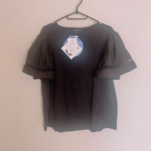 【タグ付】【未使用】しまむらMUMU＆Co. ブラック プルオーバー カットソー 半袖 半袖Tシャツ トップス 半袖カットソー 
