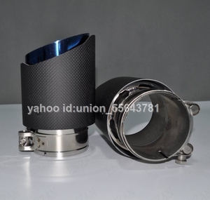 free shipping AKRAPOVIC manner real carbon made muffler cutter 1 pcs exit outer diameter 101.( mat carbon, burning bru stainless steel ) installation inside diameter designation possibility 
