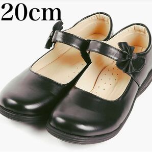 フォーマルシューズ 20cm 女の子 靴 テープ 黒 歩きやすい 発表会 結婚式 シューズ ブラック