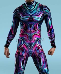 121-264-38 1 point only! men's whole body Jump suit costume [ image design,L] man cosplay fancy dress body suit photographing Event.