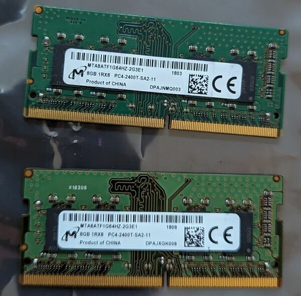 Micron SODIMM PC4-2400 8GB 2枚組