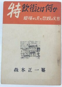 特飲街とは何か 縦横から見た問題の実態　森本正一纂　1952年　厚生新聞社★Ap.25