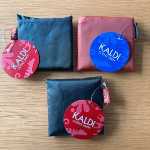 KALDI エコバッグ 3つセット カルディ いきものがたり グレー ブルー 新品 未使用 未開封