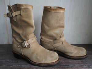CHIPPEWA Chippewa sty.91071 Sand suede engineer boots 8E black tag heel new goods motorcycle boots 