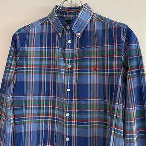 Ralph Lauren Ralph Lauren ma gong s check shirt button down shirt L/G(14-16) check thin Ame tiger 