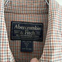 90s y2k Abercrombie&Fitch アバクロンビー&フィッチ カジュアルシャツ チェックシャツ M コットン 古着 大きめ_画像3