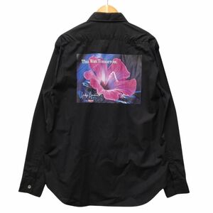 SUPREME シュプリーム ×Yohji Yamamoto ヨウジヤマモト バックフラワープリントシャツ ブラック サイズL 正規品 / 34027