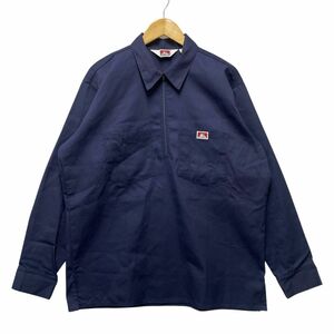 BEN DAVIS ベンデイビス ハーフジップ ワークシャツ ネイビー サイズXL 正規品 / B5256