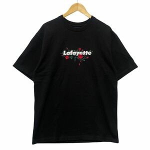 LAFAYETTE ラファイエット ロゴ 刺繍入り 半袖Ｔシャツ ブラック サイズXL 正規品 / B5250