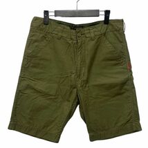 WTAPS ダブルタップス 17SS BUDS SHORTS / SHORTS COTTON SATIN ショーツ オリーブ サイズ3 正規品 / B5303_画像1