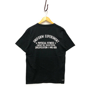 UNIFORM EXPERIMENT ユニフォームエクスペリメント 17SS UE-170076 半袖Ｔシャツ 黒 サイズ4 正規品 / B4998